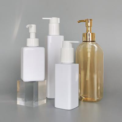 China Professional Pet Hair Care Cosmetics Luxury Bottles Packaging Square Round Square Round Lotion Pump Bottle for sale