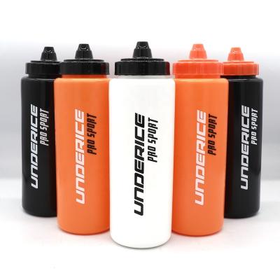 China Body: LDPE/HDPE Custom Ice Hockey Water Bottle Pro Custom Senior Adult White Black Orange Series Hockey Sport Accessories Product for sale