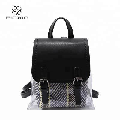 China Other China Manufacturers New Fashion Women Clear PVC Transparent Backpack for sale