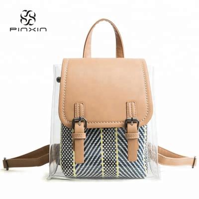 China Custom Outdoor Fashion Unique Ladies Jelly Backpack Transparent Clear PVC Backpack Waterproof For Teenage Girls for sale