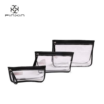 China Factory Price Wholesale Reusable Transparent Clear PVC Cosmetic Bag à venda