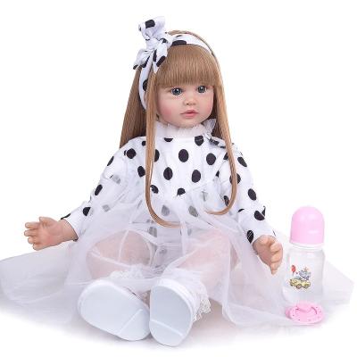 China stuffed & Classic Golden Hair Princess Reborn Baby Dolls Plush Toy KEIUMI 60 Cm Soft Silicone Children Bebe Boneca Tollder Doll Toys Birthday Gift for sale