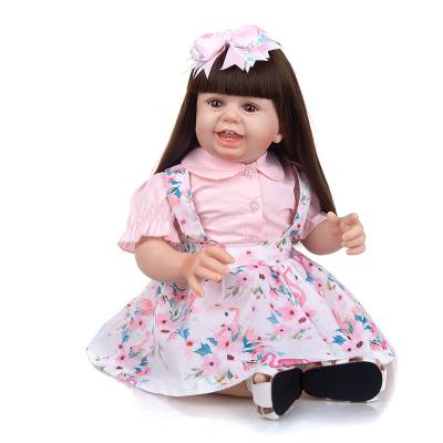 China stuffed & 68cm Cloth Happy Reborn Realistic Body Gilr Gilr Dolls Newborn Toddler Doll Smiling Toy KEUIMI Baby Dolls Plush Toys Birthday Gift For Children for sale