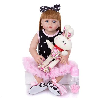 China stuffed & KEIUMI Plush Toy 23 Inch Realistic Baby Toddler Babies Lovely Full Body Reborn Silicone Dolls for Girl Toys Kids Birthday Gift for sale