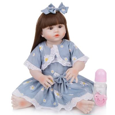 China stuffed & KEIUMI 23 Inch Full Realistic Bebe Doll Reborn Toddler Soft Silicone Princess Newborn Baby Dolls Plush Toy for Surprise Girl Doll Gifts for sale