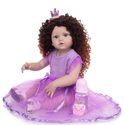 China stuffed & Realistic Princess Bath Bebe Toddler Dolls Toy For Boom Hair Full Silicone Toy KEIUMI Plush Boneca Reborn Baby Dolls Birthday Gifts for sale