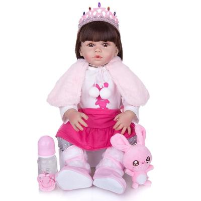 China stuffed & KEIUMI Plush Toy 23 Inch Full Silicone Realistic Princess Newborn Doll Kids Fantasy Fantasy Reborn Doll Toy For Girls Playmate for sale