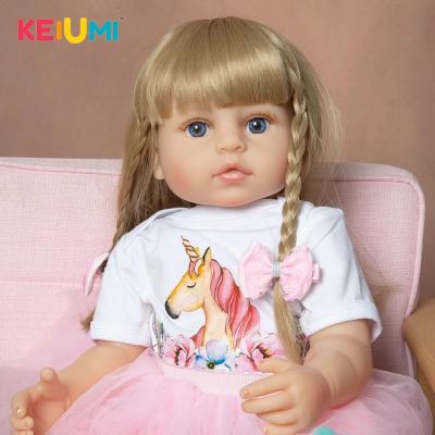 China stuffed & KEIUMI 22 Inch Full Silicone Reborn Baby Plush Toy - Newborn Princess Baby Toddler Boneca Doll Toys For Girl Christmas Birthday Gift for sale