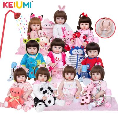 China stuffed & Toy Wholesale KEIUMI Full Silicone Vinyl Reborn Baby Dolls Plush Doll Shape Waterproof Doll Baby Toy For Kids Birthday Gifts Friend for sale