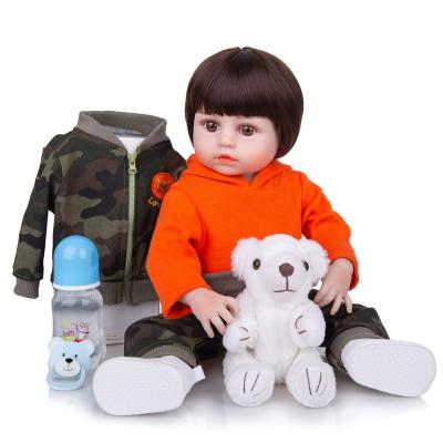 China stuffed & Lifelike Toy KEIUMI 48CM Plush Full Silicone Vinyl Dolls Real Simulation Reborn Baby Girl and Boy Bonecas Reborn Toys Bebe Xmas Gift for sale