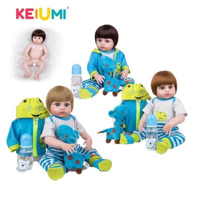 China stuffed & Hot Selling Plush Toy KEIUMI 48cm Handmade Full Silicone Baby Boy Dolls Reborn Realistic Doll DIY Toys For Kid Birthday Christmas Gifts for sale