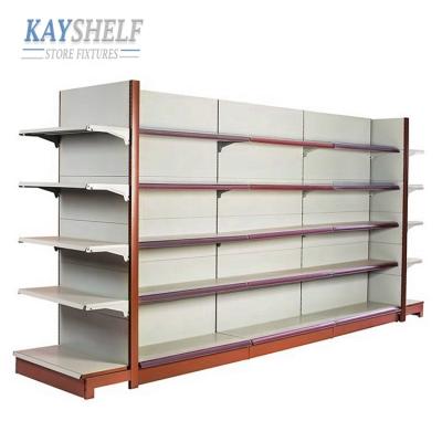 China Good Price Double Sided Grocery Racking Display Stand Racks Gondola Shelving Supermarket Retail Shelf For Sale for sale