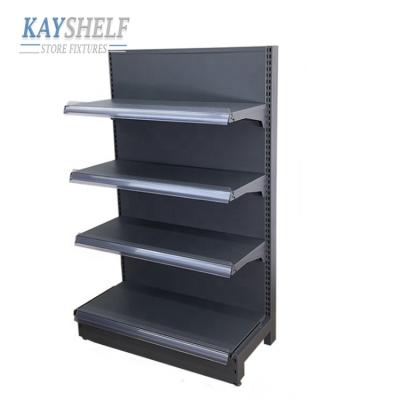 China Single Sided Single Sided Wall Mount Heavy Duty Kayshelf Factory Supermarket Shelf for sale