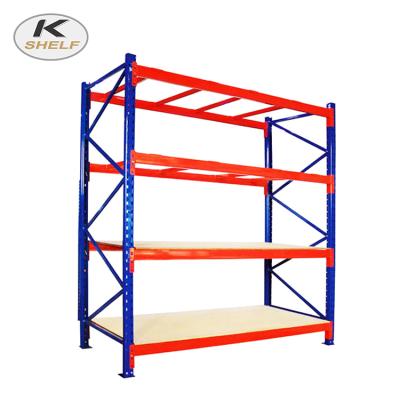 China Factory Wholesale Corrosion Protection Heavy Duty 4 Layer Steel Plate Storage Rack, Metal Storage Shelf for sale