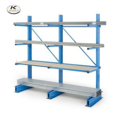 China Cantilever Industrial Storage Racking System Adjustable Shelving Height Steel Pipe for sale