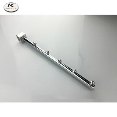 China Store Customized Display Accessories Rectangular Metal Tube Hooks For Clothing Store for sale