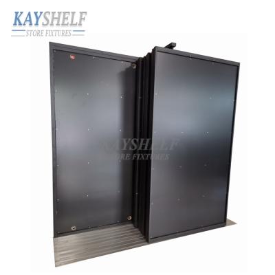 China Durable Fast Delivery Tile Display Sliding Quartz Stone Display Rack Marble Racking For Showroom for sale