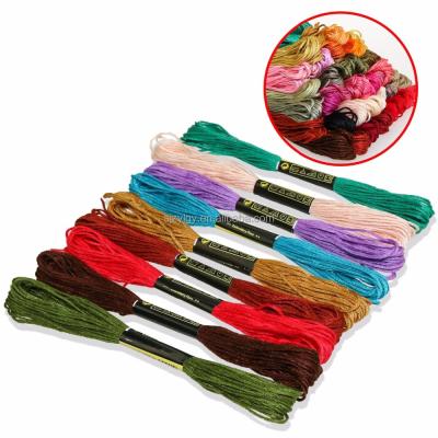 China Sustainable Color Embroidery Silk Cross Stitch Threads Friendship Bracelets Silk Crafts Silk for sale