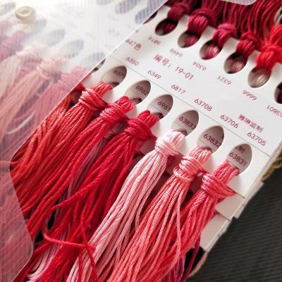 China Low Shrinkage Arrange Metal Yarn By Order Color Card 26 Colors Segment Dyeing 18 Pure Cotton 447 for sale