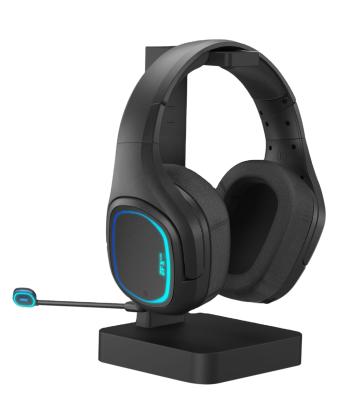 China Headband 2.4Ghz Wireless Gaming Headset Long Low Working Time Latency for sale