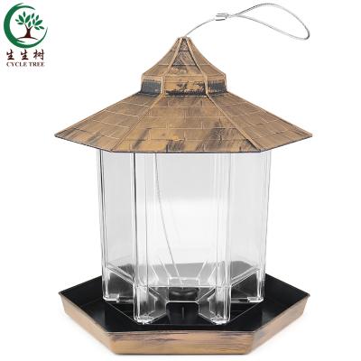 China Automatic Outdoor Garden Use Plastic Snorlax Bird Station Squirrel Proof Bird Seed Feeder Hanging Bird Feeding Feeders for sale