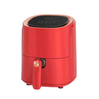 China High Quality Retro Red Air Fryer Circulation Hotel Hot Air Digital Smart Air Fryers for sale