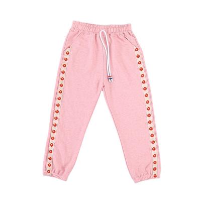 China Breathable custom made Children Cotton tracksuits Pants baby drawstring stripe Casual Pants trousers for sale