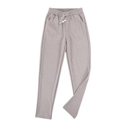 China Anti-wrinkle High Quality Women solid color casual sports pants trousers Custom made Plus Size elastic waist Women cotton pants for sale