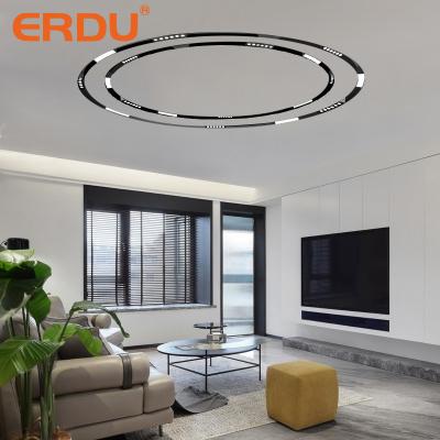 China ERDU Modern Aluminum Housing Round Shape Black Track Light Recessed Magnetic Linear Led Track Light Fixture for sale