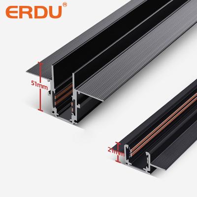 China ERDU Tuya Modern White App Smart Led Track Lights 48v Mini Magnetic Track Light Linear COB Spotlight Magnetic Rail Lighting for sale