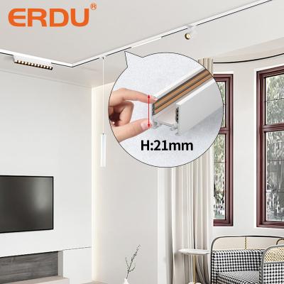 China Modern ERDU Recessed Mounted Magnetic Led Lighting Track Recessed Mini Led Track Light Spot Lighting Ultrathin Rail Mounted for sale