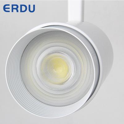 China Dimmable Adjustable Smart COB System Smart Zoomable Rail Track Light Black Angle Track Light Led for sale