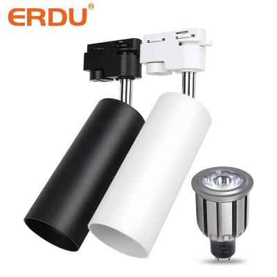 China ERDU Modern Supermarket Mr16 New Retail Led Track Light 110V Housing For Led Track Spot Light With Gu10 Recessed for sale