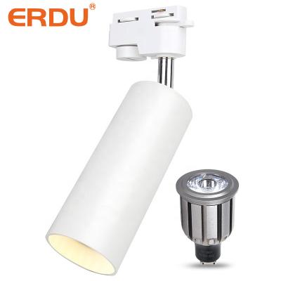 China ERDU Morden Modern Museum Path Light Kit Global Rgb Led Track Light 4wires Moving Head Head Hanging Gold Light Small With Gu10 for sale