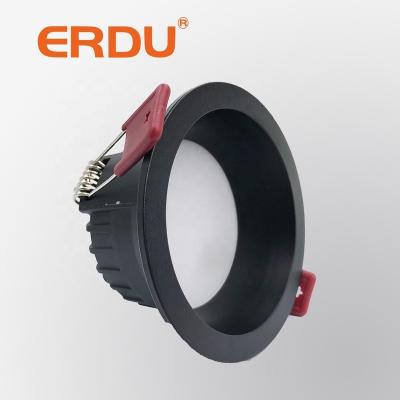 China ERDU Modern Square Round Anti-glare Smd COB Projector Drop Shipping Black Recessed Downlight Hotel Led Downlight for sale