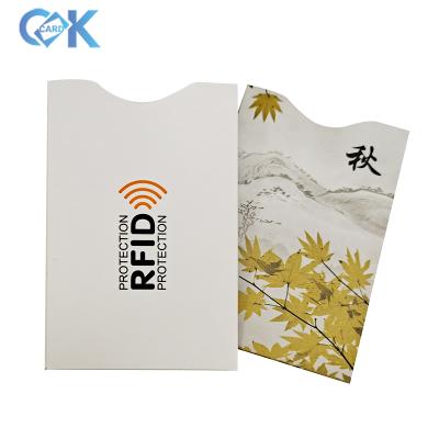 China Waterproof / Waterproof RFID Card Protection Sleeve Custom Printing Signal Blocking Card Holder for sale