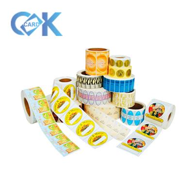 China 2020 Plastic Hot Selling Custom Printed Round Product Sticker Label for sale