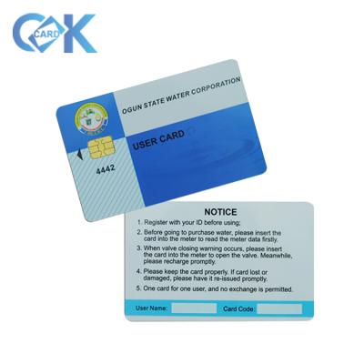 China SLE4442 Chip Waterproof / Waterproof Full Color Contact IC Card Loyalty Card With Signature Panel for sale