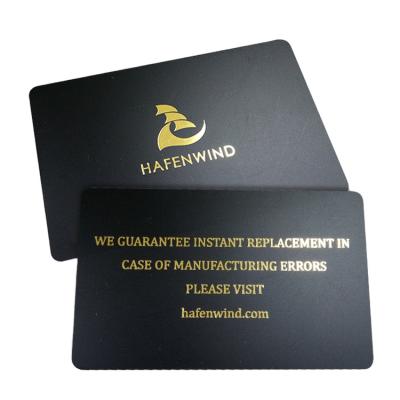 China Waterproof/Waterproof Luxury Hot Stamping Metallic Effect PVC Card Brushed Gold/Ribbon PVC Card for sale