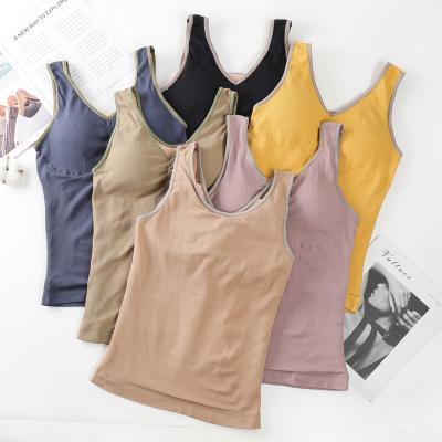 China QUICK DRY Warm Velvet Vest Autumn And Winter Women's Bra Underwear Tight Halter Top Women's Camisole Vest for sale