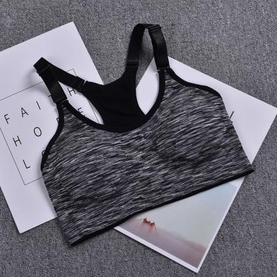 China Seamless Sports Breathable Underwear Shockproof Running Fitness Vest Plus Size Women Push Up Yoga Bra for sale