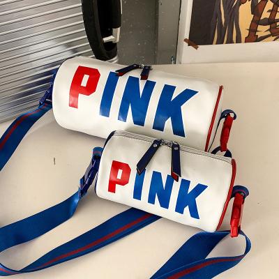 China Factory Made Eco-friendly Fashion PU Leather Women Cross - Body Bag Gym Bag High Quality Wholesale OEM Pink Travel Bag For Girls for sale