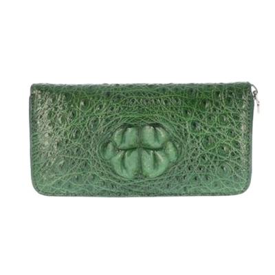 China Hot Western Leather Wallet Female Hand Crocodile Business Wallet Style RFID Style Leather Long Bag Can Be Customized for sale