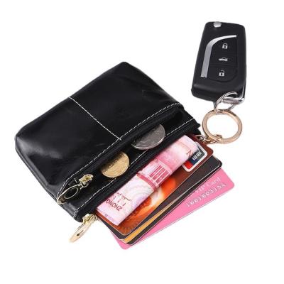 China RFID Amazon Explosion Key Case Leather Ladies Retro Invent Purse Fashion First Lay Loose Leather Coin Wallet for sale