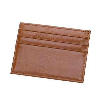 China Carry Genuine Leather RFID Blocking Business Card Holder Case Visa Credit Cards for sale