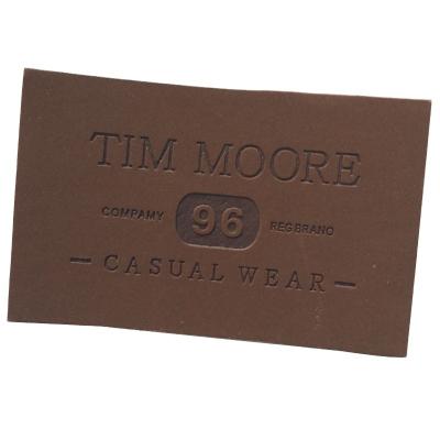 China Viable new style embossed leather apparel private label for apparel jeans apparel leather labels for sale