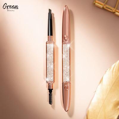 China New OEM Style Vegan Waterproof Magic Waterproof Pencil Rose Gold Eyebrow Brush And Eyebrow Pencil Rose Brow Waterproof Custom Packaging Luxury Pencil for sale