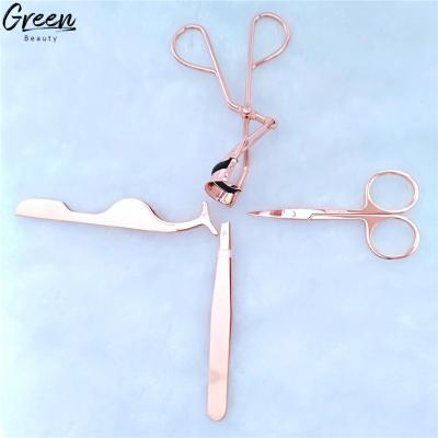 China Beauty Care Make Tools Private Label Wholesale Eyelash Tweezers False Eyelash Tweezers Lashes Applicator Set for sale