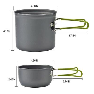 China General Use For Gas And Induction Cooker Amazon Hot Sales Camping And Increase Products Outdoor Pan Pure Aluminum Cookware Camping Cookware Set Ultralight Aluminum Pot for sale