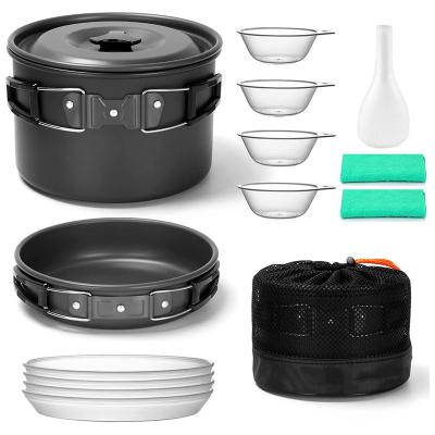 China General Use for Quick-Heating Gas Cookware Pots Tableware Utensil Camping Cookware Set and Induction Cooker Portable Outdoor for sale